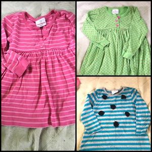 (3) Hanna Andersson play dresses - size 100 (~5T)